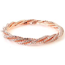 Rhinestones Twisted Bracelet