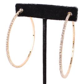 """2.5" Rhinestones Hoop Earring"