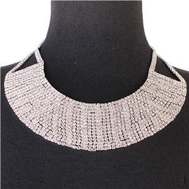 15 Line Rhinestone Choker