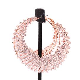 Rhinestones Hoop Earring