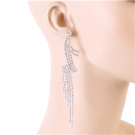 Rhinestone Long Drop Earring