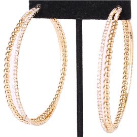 Metal Beads Hoop Earring