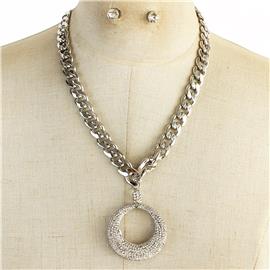 Open Circle Necklace Set