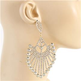 Rhinestone Fan Earring