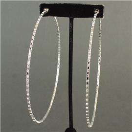 "Rhinestone 4.5" Hoop Earring"