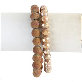 Natural Stones Two Layererds Bracelet