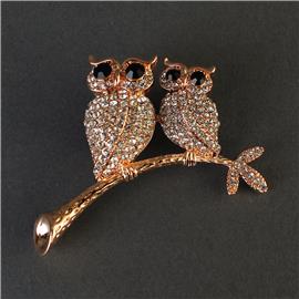 2 Owls Brooch