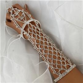 Rhinestones Long Finger Cuff