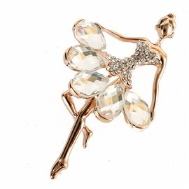 Crystal Ballerina Brooch