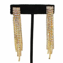 Rhinestone Clip-On Evening Earring