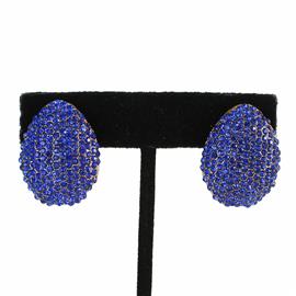 Rhinestones Tear Clip-On Earring