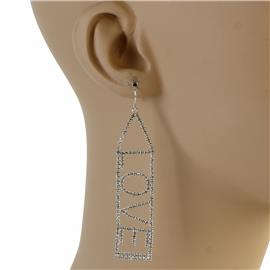 Rhinestone Love Earring