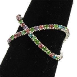 "Rhinestone "X" Ring""