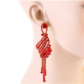 Crystal Chandelier Swirl Long Earring