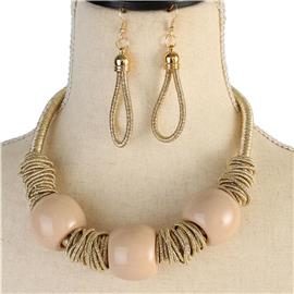 Cord Fashion Necklace Set