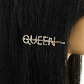 ""Rhinestones "Queen" Hair Pin"