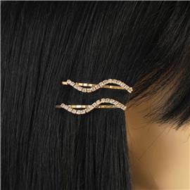 Rhinestone Wave Hair Pin