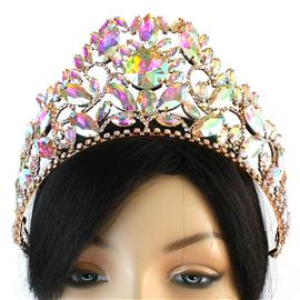 Crystal Round-Leaves Crown Tiara