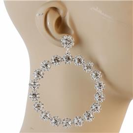 Crystal Round Flower Earring