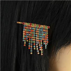 Rhinestones Fringed Hair Pin