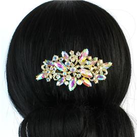 Crystal Leaves Hair Comb