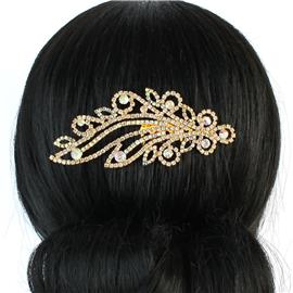 Rhinestones Swirl Hair Comb