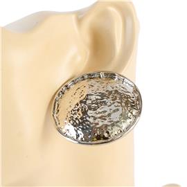 Metal Round Clip-On Earring