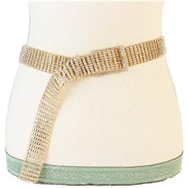 Rhinestones Casting Square Bucket Belt