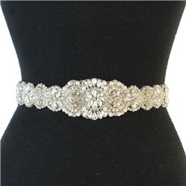 Crystal Swirl Pearl Belt