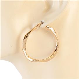 Metal Swirl Hoop Earring