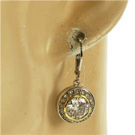 CZ Dangling Round Earring