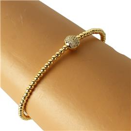 CZ Rhodium Bangle Bracelet