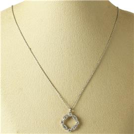 CZ Round Pendant Necklace