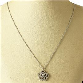 CZ Roses Pendant Necklace