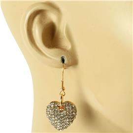 Crystal Dangling Heart Earring