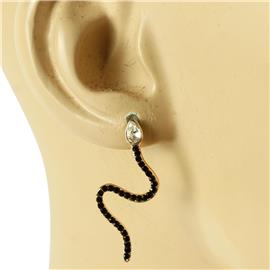 Crystal Stones Snake Earring