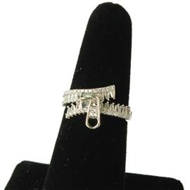 ""7" CZ Zipper Ring "