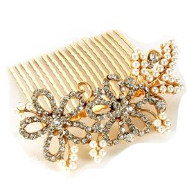 Pearl Flower Hair Comb