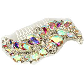 Crystal Teardrop Hair Comb