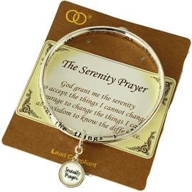 Metal The Serenity Prayer Charms Bangle