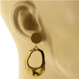 Stainless Steel Dangling Oval Earring