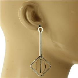 Stainless Steel Drop Square Earring