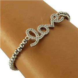 Stainless Steel Beads Love Bracelet