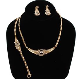 Metal 3Pcs Necklace Set