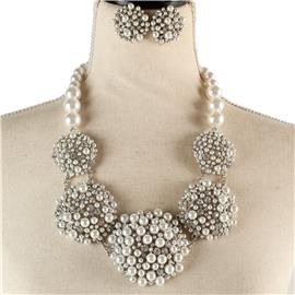 Pearl Round Necklace Set