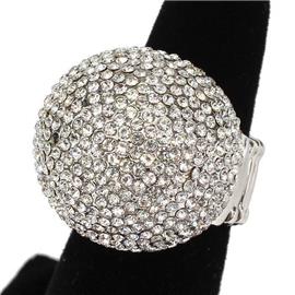 Crystal Pave Ball Ring