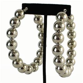 80MM Metal Balls Hoop Earring