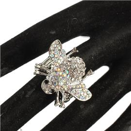 Rhinestones Bees Stretch Ring