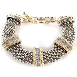 Rhodium Box Chain Bracelet