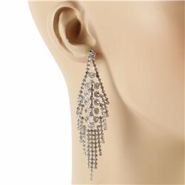 Rhinestones Long Earring